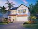 Two-story farmhouse-style home with a white exterior, orange roof, and landscaping at 1821 Maryland Ne Ave, St Petersburg, FL 33703