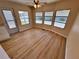 Cozy living room with ample natural light from multiple windows and wood flooring at 2331 Belleair Rd # Lot 237, Clearwater, FL 33764
