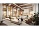 Bright living room with hardwood floors, comfortable seating, and large windows at 111 S Ashley Dr # 3205, Tampa, FL 33602