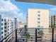 Private balcony with city views and outdoor lighting at 1208 E Kennedy Blvd # 715, Tampa, FL 33602