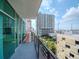 Balcony with city and park views at 1208 E Kennedy Blvd # 715, Tampa, FL 33602