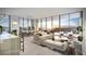 Open concept living and dining space with city views at 111 S Ashley Dr # 3409, Tampa, FL 33602
