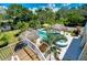 Elevated view of the home's private pool and spa at 262 Banana Rd, Palm Harbor, FL 34683