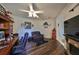 Spacious home office with a fireplace and lots of natural light at 1361 Emerald Dunes, Sun City Center, FL 33573