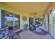 Spacious screened lanai with golf course views at 1361 Emerald Dunes, Sun City Center, FL 33573