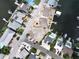 Aerial view of a vacant lot near the water at 625 80Th Ave, St Pete Beach, FL 33706