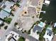 Aerial view of a vacant lot near the water at 625 80Th Ave, St Pete Beach, FL 33706
