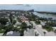 Aerial view of neighborhood with houses and waterfront access at 625 80Th Ave, St Pete Beach, FL 33706