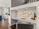 Built-in desk and shelving provide functional workspace at 2820 N Central Ct, Tampa, FL 33602