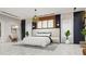 Bright bedroom with a large bed, floating shelves, and a modern feel at 8936 Williams Rd, Seffner, FL 33584