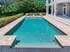Inviting rectangular pool with a large patio and lush landscaping at 2509 N Dundee St, Tampa, FL 33629