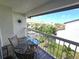 Balcony with table and chairs, featuring a view of the community at 346 Madeira Cir, St Petersburg, FL 33715