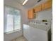 Laundry room with washer, dryer, and overhead cabinets at 101 Park N St, St Petersburg, FL 33710