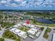 Aerial view showing condo location near water at 4600 Marine Parkway # 104, New Port Richey, FL 34652