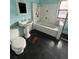 Bathroom with pedestal sink, bathtub, and toilet at 2918 6Th S Ave, St Petersburg, FL 33712