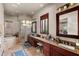 Main bathroom with a large soaking tub and walk-in shower at 909 Shoals Landing Dr, Brandon, FL 33511