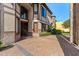 Elegant home entrance with brick pavers and stone accents at 909 Shoals Landing Dr, Brandon, FL 33511
