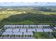 Aerial view of property location within a community of townhouses at 26607 Chimney Spire Ln, Wesley Chapel, FL 33544