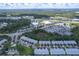Aerial view showcasing property location and surrounding area at 26607 Chimney Spire Ln, Wesley Chapel, FL 33544