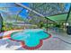Inviting screened pool area with brick coping and patio furniture at 2011 Green Juniper Ln, Brandon, FL 33511