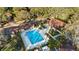 Aerial view of community pool and surrounding area at 2363 Newburg Ln # B, Safety Harbor, FL 34695