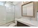 Clean bathroom, featuring a vanity, toilet, and shower/tub combo at 3048 Sunwatch Dr, Wesley Chapel, FL 33544