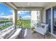 Spacious balcony overlooking the water at 4780 Dolphin Cay S Ln # 501, St Petersburg, FL 33711