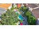 Aerial view of community pool and lush landscaping at 410 S Armenia Ave # 925, Tampa, FL 33609