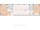 Layout of home with primary bedroom, living room, dining area, kitchen, and baths at 6000 2Nd E St # 6, St Pete Beach, FL 33706