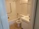 Clean bathroom with tub, toilet and vanity at 2465 Northside Dr # 902, Clearwater, FL 33761