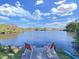 Waterfront featuring a dock with chairs overlooking a calm body of water at 1155 7Th N St, Safety Harbor, FL 34695