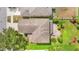 Aerial view of the property, showing the roofline and outdoor living spaces at 7127 Forest Mere Dr, Riverview, FL 33578