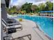 Large community pool surrounded by lounge chairs for relaxation and leisure at 7127 Forest Mere Dr, Riverview, FL 33578
