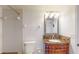 Bathroom featuring granite vanity and shower at 9550 Tara Cay Ct # 17, Seminole, FL 33776