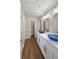 Bathroom featuring double sink vanity, stylish mirrors, and modern fixtures at 26933 Carmen Pl, Lutz, FL 33559