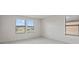Well-lit bedroom with neutral carpeting and two large windows at 19433 Whispering Brook Dr, Tampa, FL 33647
