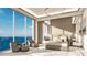Spacious bedroom with water views and comfortable seating at 5701 Bowen Daniel Dr. # 1505, Tampa, FL 33616