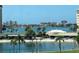 Stunning water view from the property, showing cityscape and boats at 4650 Cove Cir # 604, St Petersburg, FL 33708