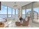 Relaxing sitting area boasts stunning water views and comfortable seating at 3401 Bayshore Blvd # 1801, Tampa, FL 33629