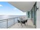 Balcony with table and chairs, offering water views at 3401 Bayshore Blvd # 1801, Tampa, FL 33629