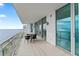 Private balcony with outdoor seating and water views at 3401 Bayshore Blvd # 1801, Tampa, FL 33629
