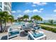 Fire pit and seating area overlooking the water at 3401 Bayshore Blvd # 1801, Tampa, FL 33629