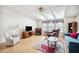 Bright living room with comfy seating and a fireplace at 36750 Kimela Ave, Zephyrhills, FL 33542