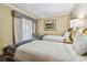 Guest bedroom with two twin beds and golf course view at 36750 Us Highway 19 N # 04308, Palm Harbor, FL 34684