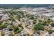 Aerial perspective of a suburban neighborhood featuring houses, roads, and industrial buildings in the distance at 4020 30Th N St, St Petersburg, FL 33714