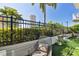 Relaxing patio with artificial turf, modern furniture, and city views at 777 N Ashley Dr # 806, Tampa, FL 33602