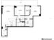 Floor plan showing layout of the condo, including bedrooms and patio at 777 N Ashley Dr # 806, Tampa, FL 33602