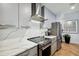 Modern kitchen with stainless steel appliances and marble countertops at 777 N Ashley Dr # 806, Tampa, FL 33602