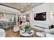 Open concept living area with modern kitchen and stylish decor at 777 N Ashley Dr # 806, Tampa, FL 33602