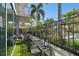 Private patio with artificial turf and seating area at 777 N Ashley Dr # 806, Tampa, FL 33602